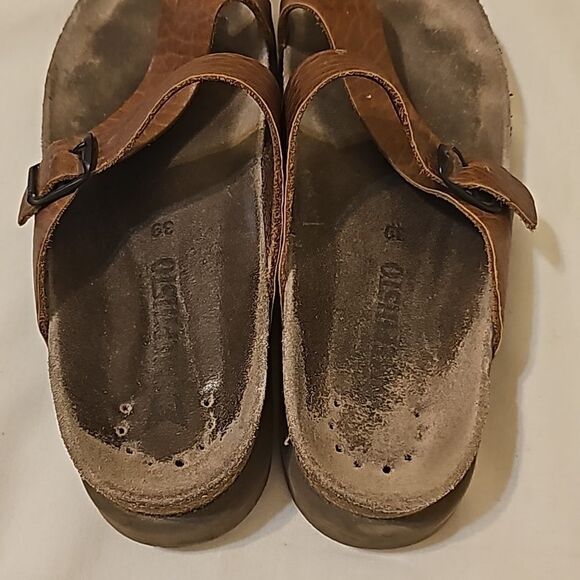 Mephisto brown leather helen toe sandals 39 (9 us) - Picture 3 of 8
